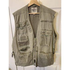 Rothco Outback Vest Sz L Travel Photo Photography Pockets Canvas Fishing Hunting